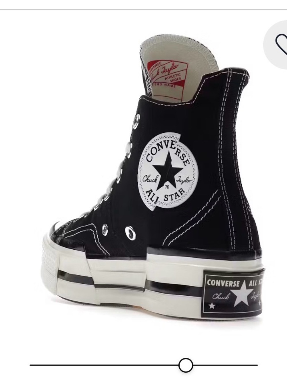 Converse High Top Platform Sneakers - Black & White